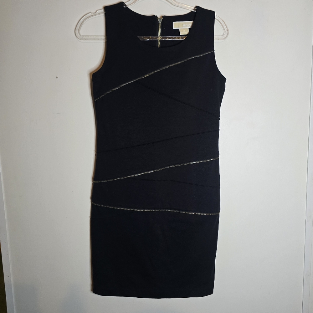 Michael Kors Women's Sheath Dress Black Sleeveless, Size 2